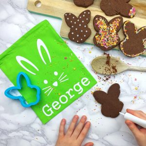 Chocolate Bunny Biscuit Baking Bag