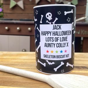 Personalised Halloween Spooky Skeleton Baking Kit tube